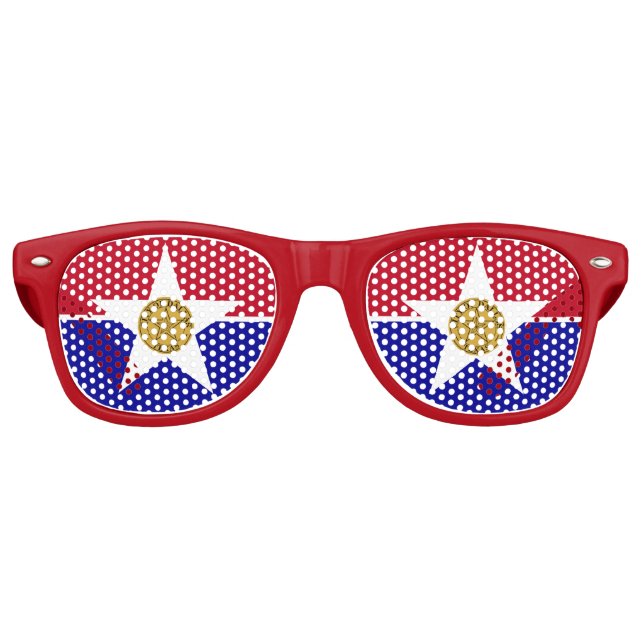 Party Shades Sunglasses - Flagge von Dallas Partybrille (Vorderseite)