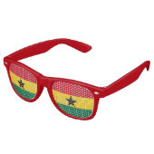 Party Shades Sunglasses - Ghana-Flagge Partybrille (Schrägansicht)