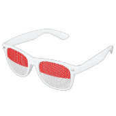 Party Shades Sunglasses - Indonesische Flagge Partybrille (Schrägansicht)