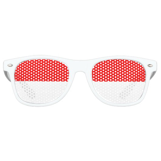 Party Shades Sunglasses - Indonesische Flagge Partybrille (Vorderseite)