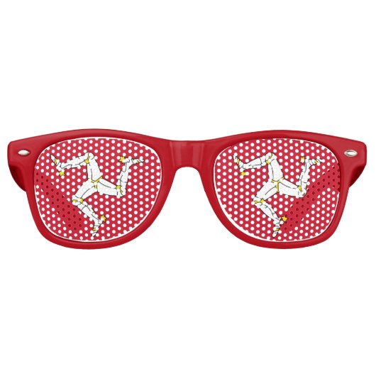 Party Shades Sunglasses - Isle of Man flagge, UK Partybrille (Vorderseite)