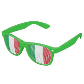 Party Shades Sunglasses - italienische Flagge Partybrille (Schrägansicht)