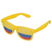 Party Shades Sunglasses - kolumbianische Flagge Partybrille (Schrägansicht)