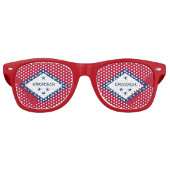Party Shades Sunglasses mit der Flagge von Akansas Partybrille (Vorderseite)