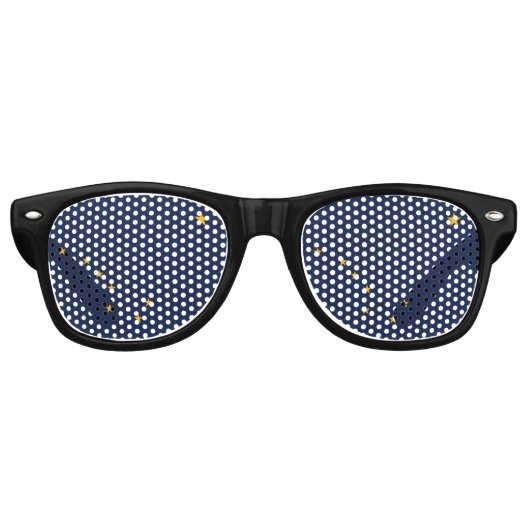 Party Shades Sunglasses mit der Flagge von Alaska, Partybrille (Vorderseite)