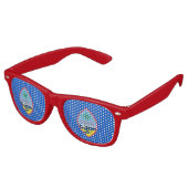 Party Shades Sunglasses mit der Flagge von Guam, U Partybrille (Schrägansicht)