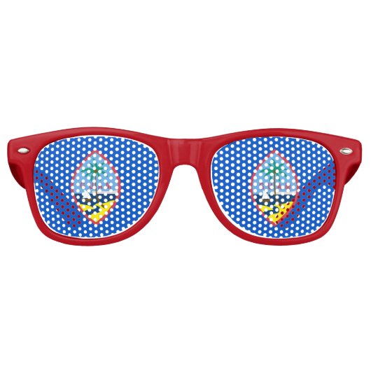 Party Shades Sunglasses mit der Flagge von Guam, U Partybrille (Vorderseite)