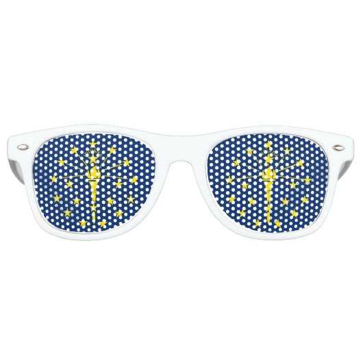 Party Shades Sunglasses mit der Flagge von Indiana Partybrille (Vorderseite)