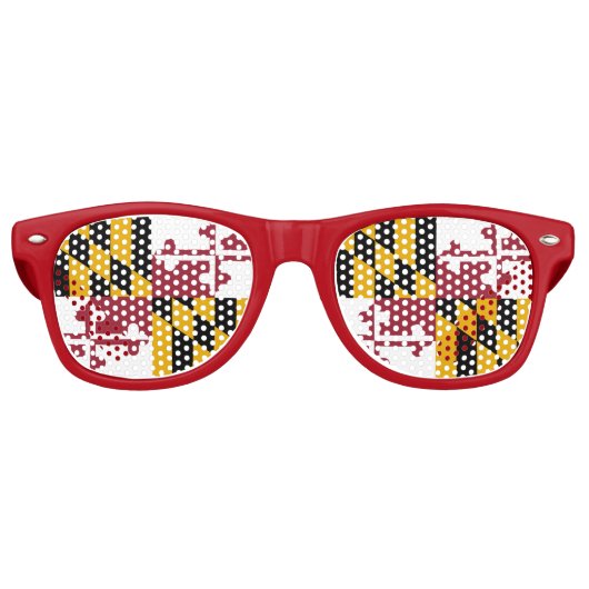 Party Shades Sunglasses mit der Flagge von Marylan Partybrille (Vorderseite)