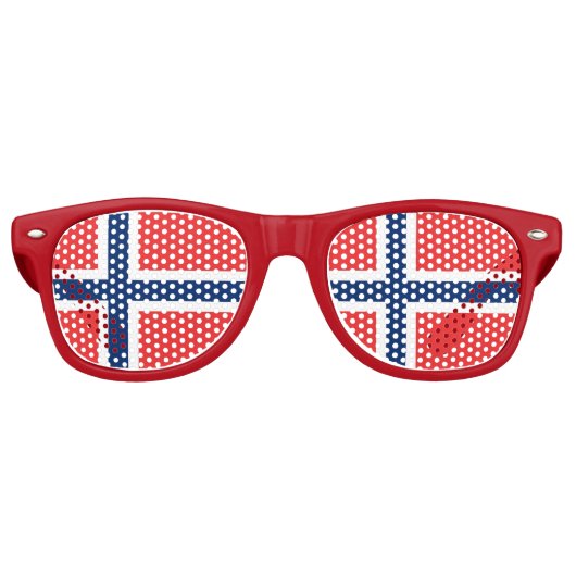 Party Shades Sunglasses - norwegische Flagge Partybrille (Vorderseite)