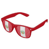 Party Shades Sunglasses - Peru-Flagge Partybrille (Schrägansicht)