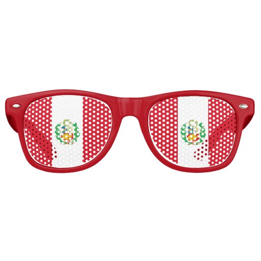 Party Shades Sunglasses - Peru-Flagge Partybrille (Vorderseite)