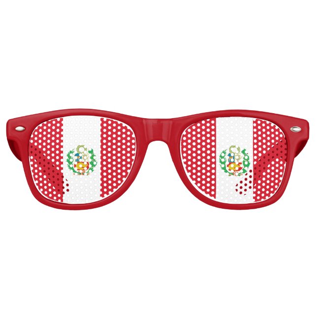 Party Shades Sunglasses - Peru-Flagge Partybrille (Vorderseite)
