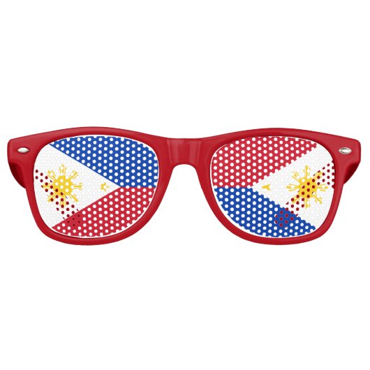 Party Shades Sunglasses - philippinische Flagge Partybrille (Vorderseite)