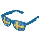 Party Shades Sunglasses - Schweden-Flagge Partybrille (Schrägansicht)