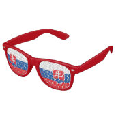 Party Shades Sunglasses - slowakische Flagge Partybrille (Schrägansicht)