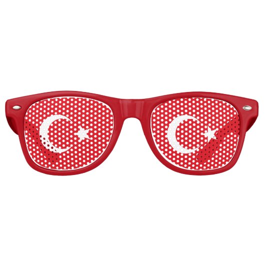 Party Shades Sunglasses - Türkische Flagge Partybrille (Vorderseite)