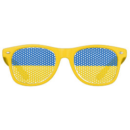 Party Shades Sunglasses - ukrainische Flagge Partybrille