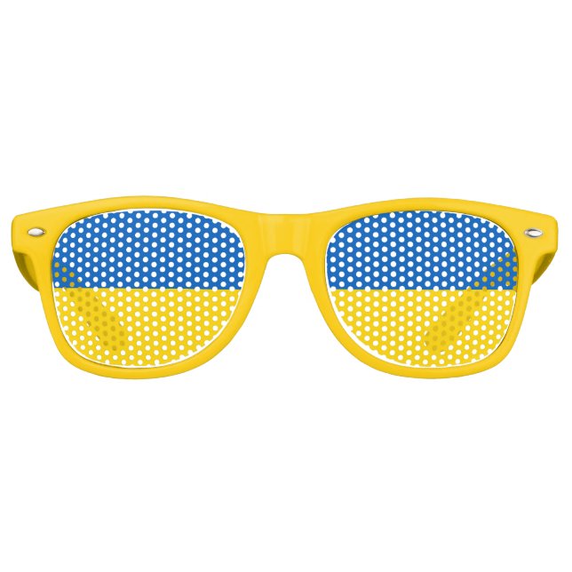 Party Shades Sunglasses - ukrainische Flagge Partybrille (Vorderseite)