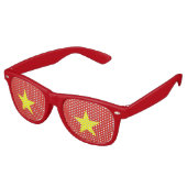 Party Shades Sunglasses - Vietnamflagge Partybrille (Schrägansicht)