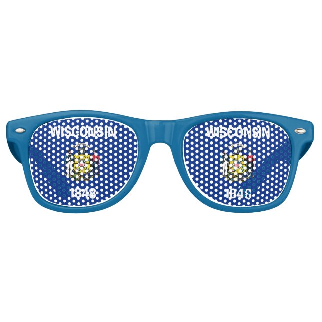 Party Shades Sunglasses - Wisconsin-Flagge Partybrille (Vorderseite)