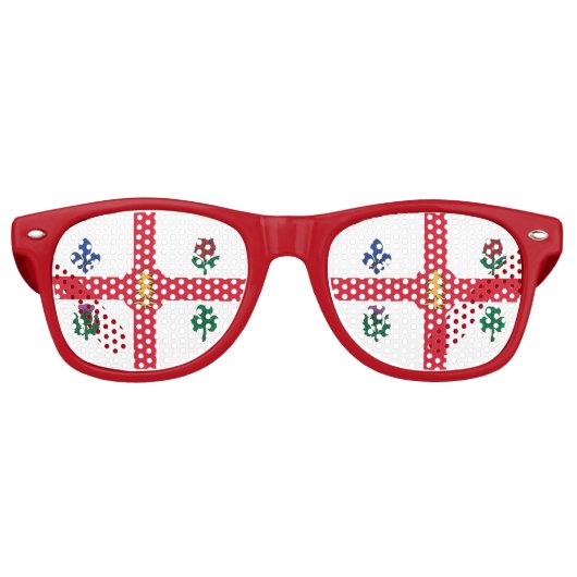 Party Shades Sunglasses with flag of Montreal Partybrille (Vorderseite)