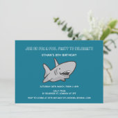 Party Shark Birthday Einladung (Stehend Vorderseite)