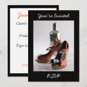 Party Shoe Einladung, Sie sind eingeladen, UAWG Einladung (Vorne/Hinten)