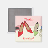 Party Shoes Design - personalisiert Magnet (Vorderseite/Rückseite)