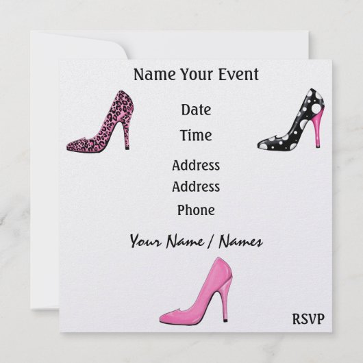 Party Shoes - SRF Einladung (Rückseite)