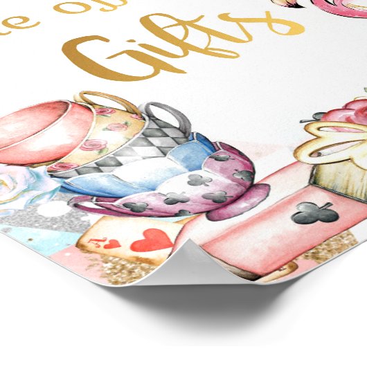 Party-Signatur der Alice im Wunderland, Geschenkta Poster (Ecke)