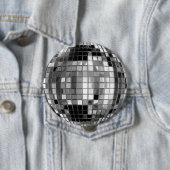 Party-silberner Disco-Ball-enormer Knopf Button (Beispiel)