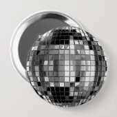 Party-silberner Disco-Ball-enormer Knopf Button (Vorne & Hinten)