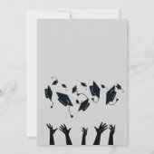 Party Silver and Burgundy Grad 2018 Einladung (Rückseite)