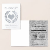 Party Silver Passport zum Jubiläum Folienkarte (Anzeige)