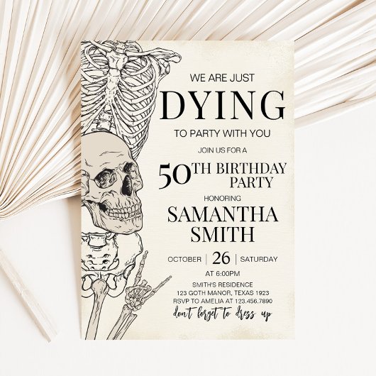 Party Skeleton Halloween Party Einladung