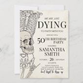 Party Skeleton Halloween Party Einladung (Vorderseite)