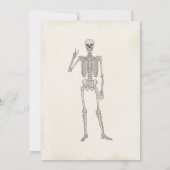 Party Skeleton Halloween Party Einladung (Rückseite)