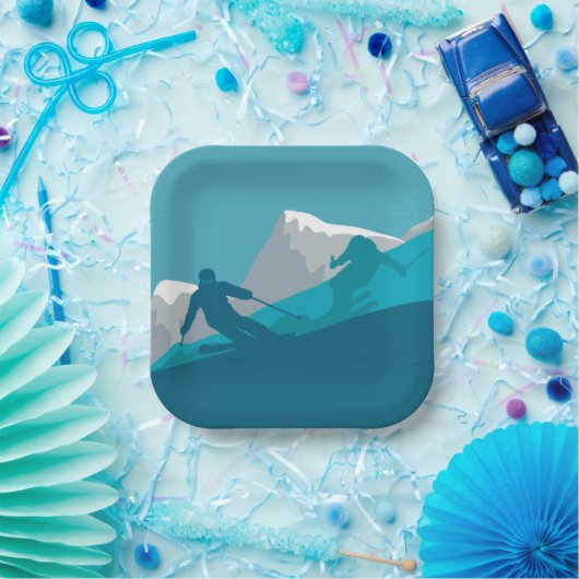 Party Skifahren Pappteller (Party)