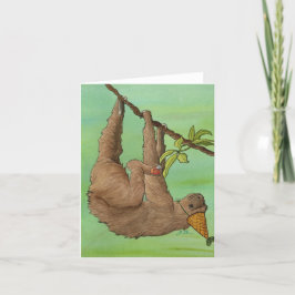 Party: Sloth Card 4"x5.6" Feiertagskarte