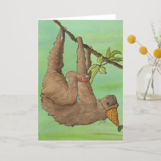 Party: Sloth Card A5 Dankeskarte