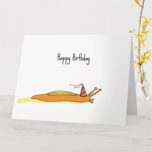 Party Slug Karte (Gelbe Blume)