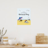 Party | Snoopy & Woodstock am Strand Poster (Küche)
