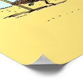 Party | Snoopy & Woodstock am Strand Poster (Ecke)