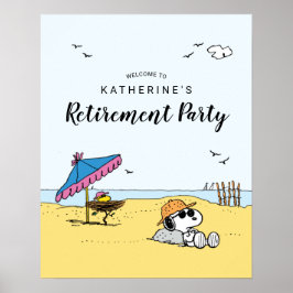 Party | Snoopy & Woodstock am Strand Poster