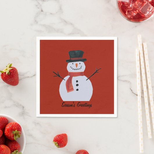 Party Snowman mit Top Hat Serviette (Beispiel)