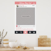 Party "Social Media"-Rahmen Foto-Stand Proster-Pos Poster (Küche)