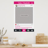 Party "Social Media"-Rahmen Foto-Stand Proster-Pos Poster (Küche)