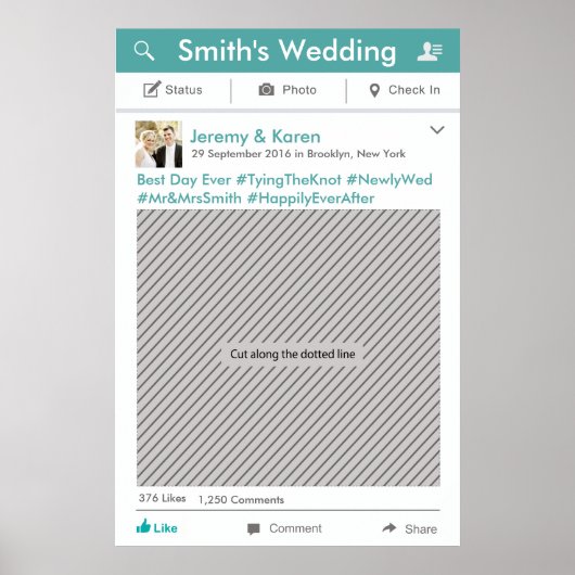 Party "Social Media"-Rahmen Foto-Stand Proster-Pos Poster (Vorne)