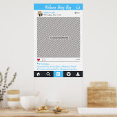 Party "Social Media"-Rahmen Foto-Stand Proster-Pos Poster (Küche)